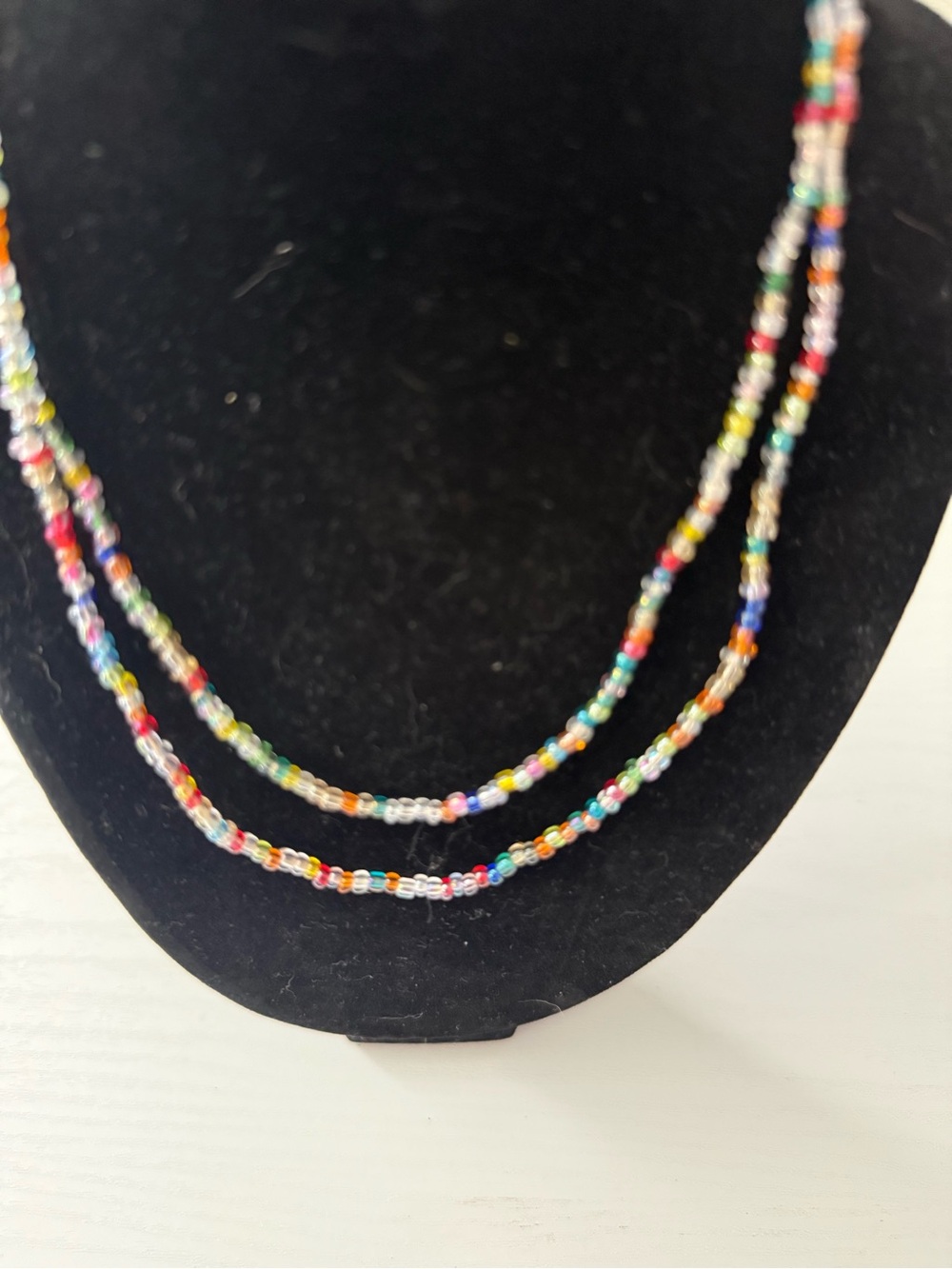 Multicolor Seed Bead Layered Necklace - Women Jewelry
